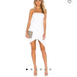 Susana Monaco Strapless Side Pleat Dress in Sugar